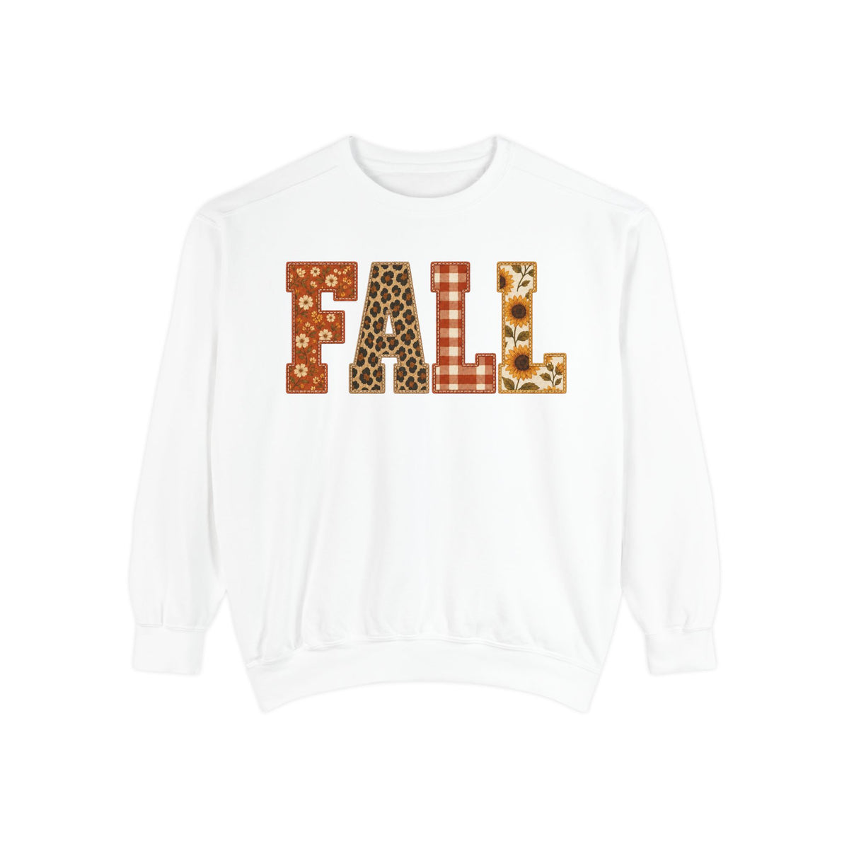 FALL Sweatshirt | autumn sunflower plaid floral