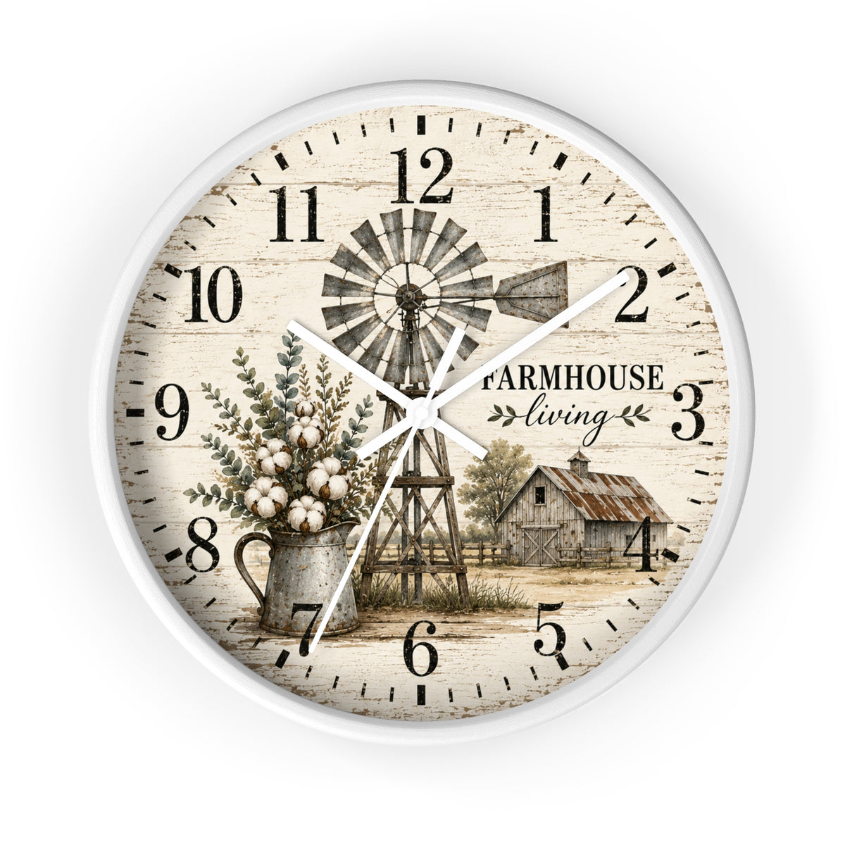 Farmhouse Living Windmill Clock | Rustic Wall Clock