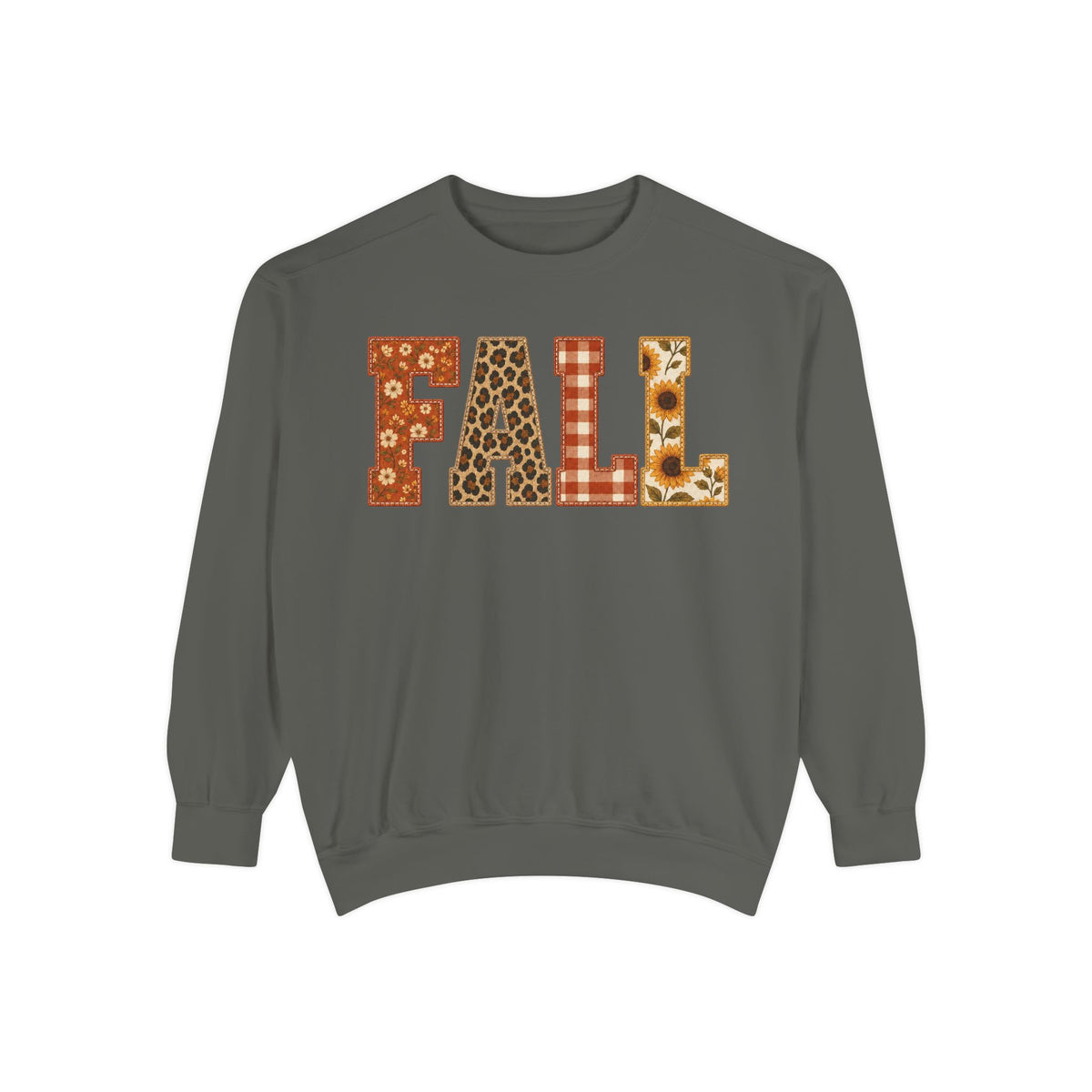 FALL Sweatshirt | autumn sunflower plaid floral