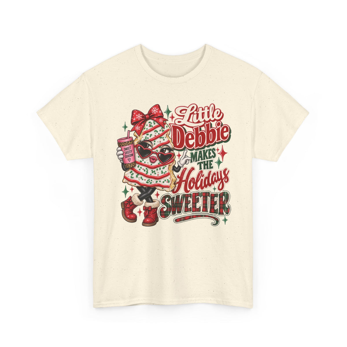 T-Shirt — "Little Debbie Makes the Holidays Sweeter" Christmas Graphic Tee