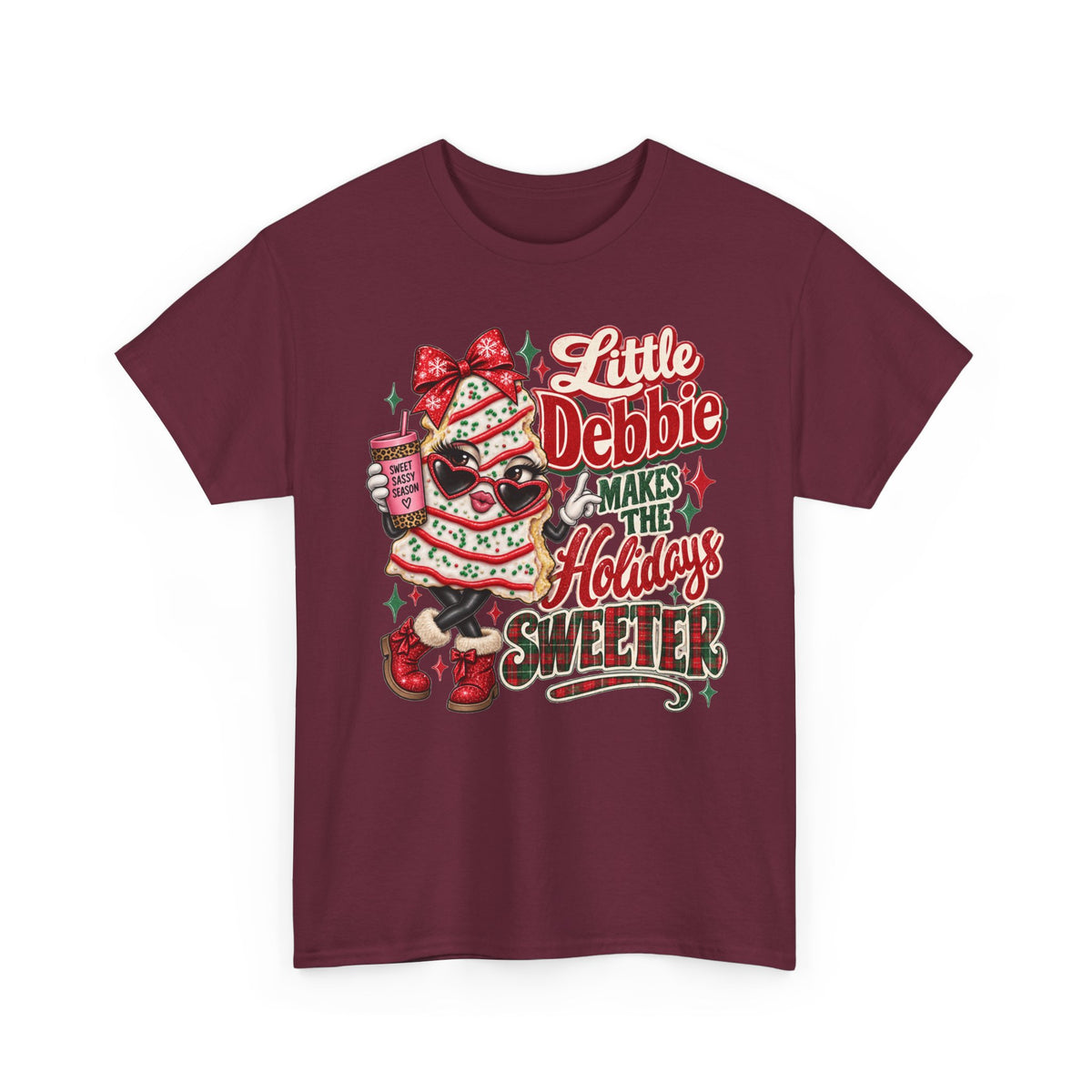 T-Shirt — "Little Debbie Makes the Holidays Sweeter" Christmas Graphic Tee
