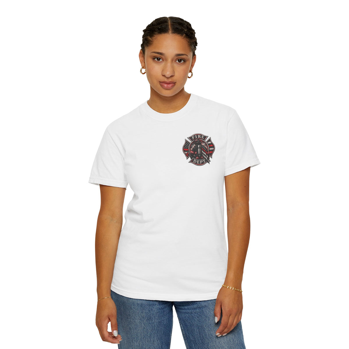 Firefighter T-Shirt — "Some May Think Danger Is A Fearless Walk, But The Brave Who Can’t Run" Graphic Tee