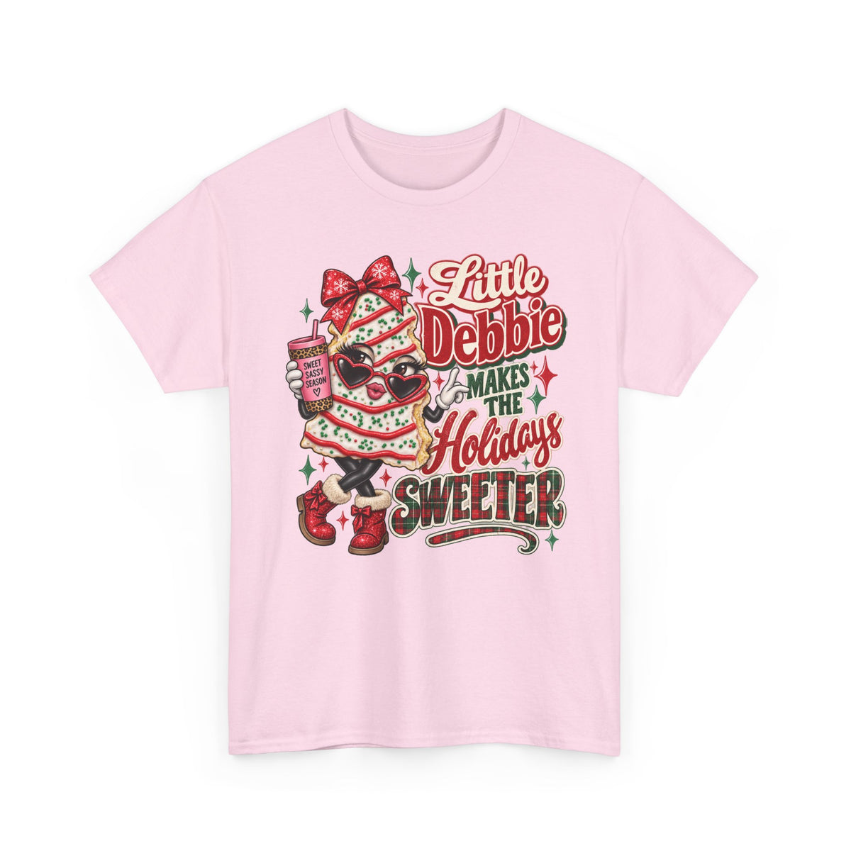 T-Shirt — "Little Debbie Makes the Holidays Sweeter" Christmas Graphic Tee