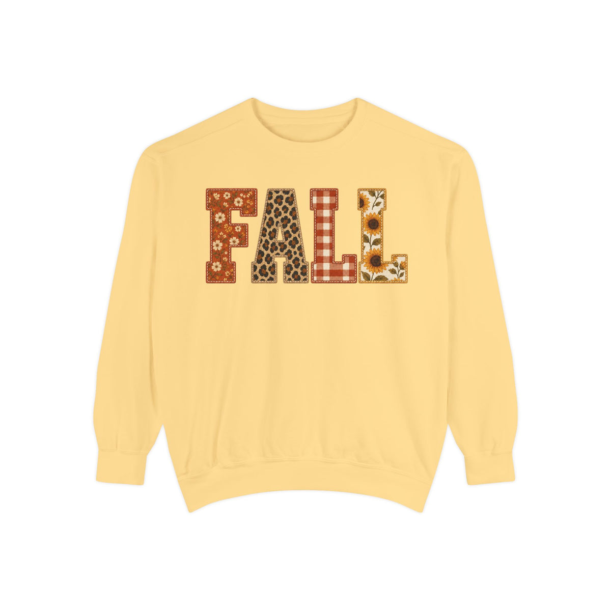 FALL Sweatshirt | autumn sunflower plaid floral