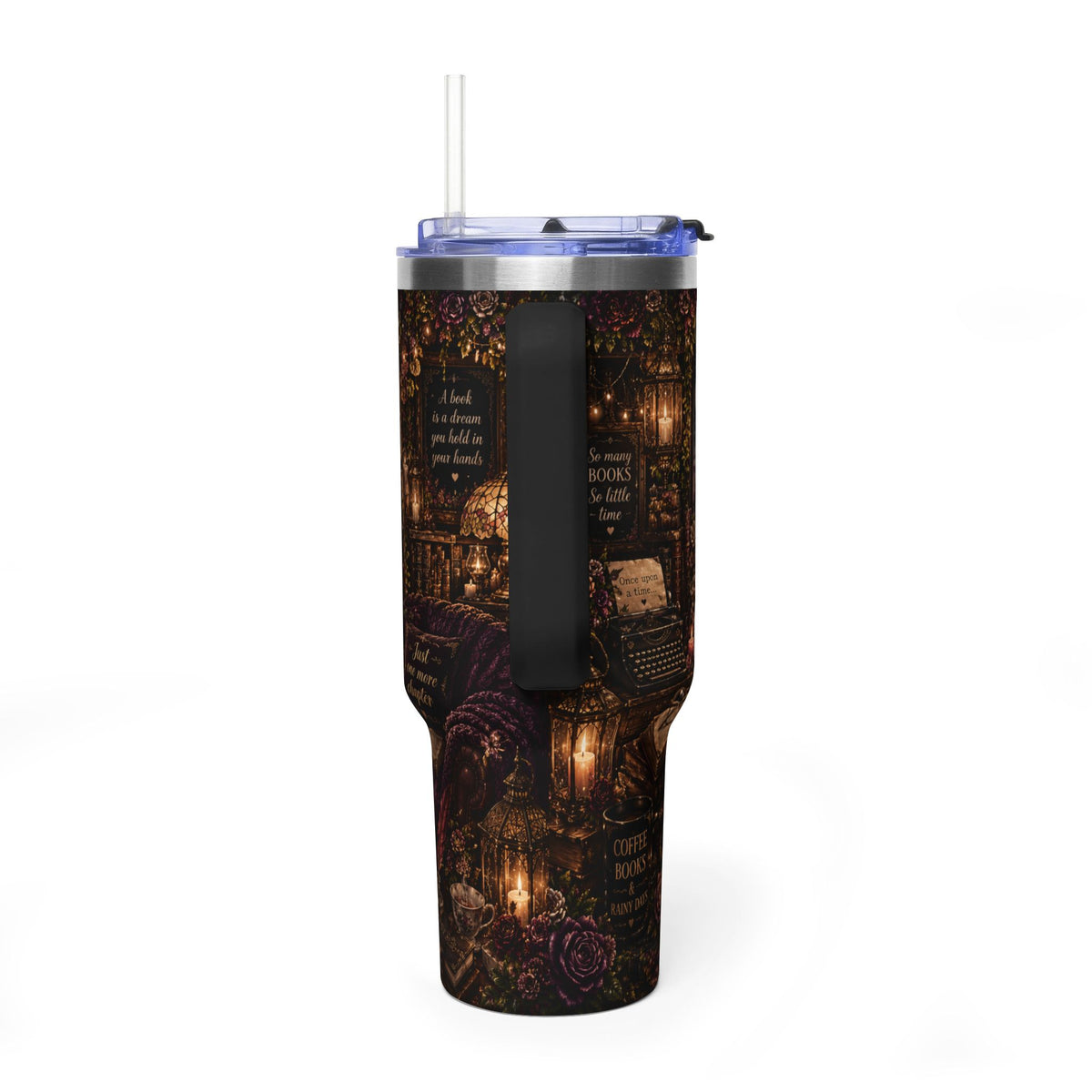 40oz Bookish Vacuum Tumbler — 'Between the Pages' Cozy Reading Travel Mug