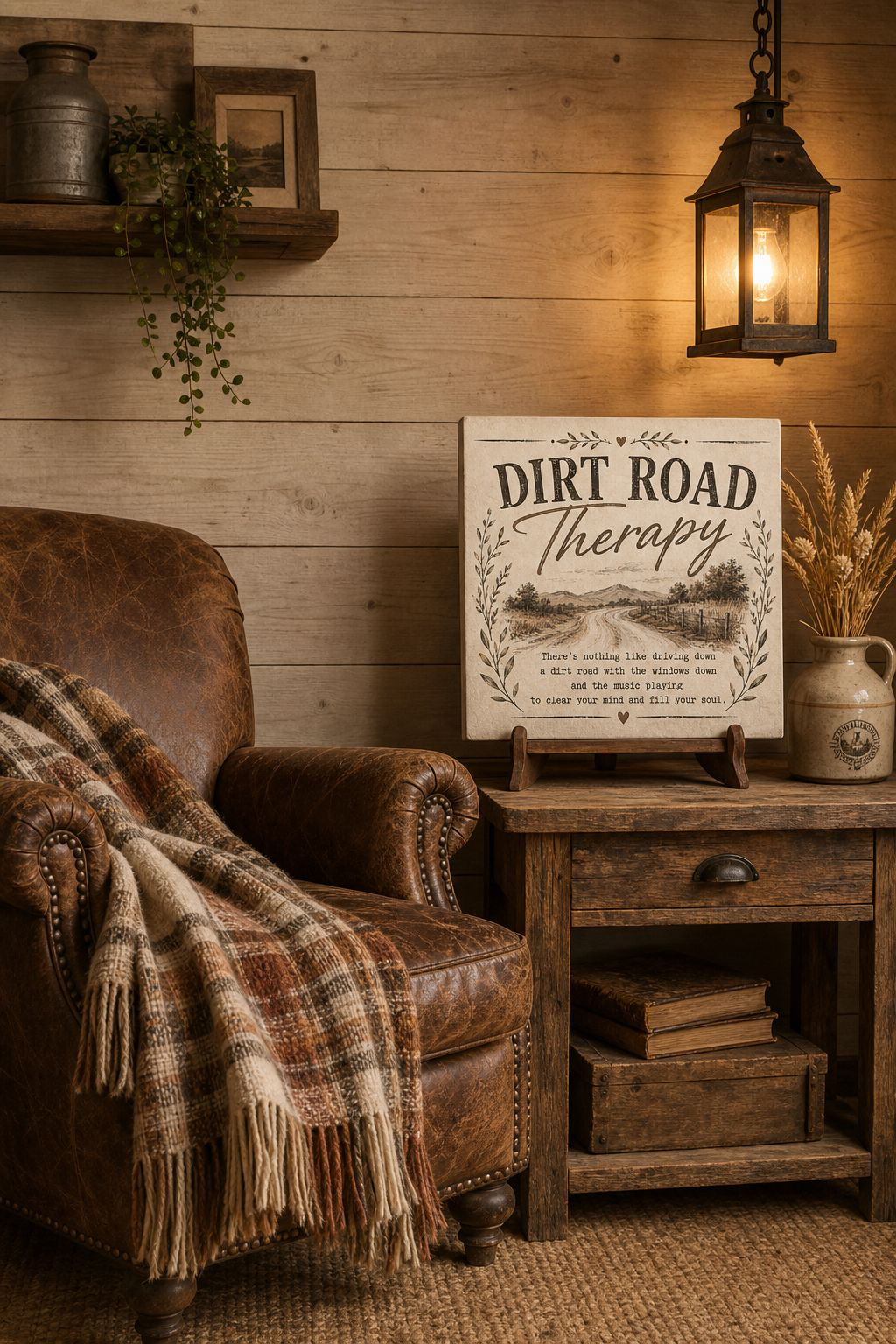 Dirt Road Therapy Canvas Print | Rustic Road Landscape Wall Art