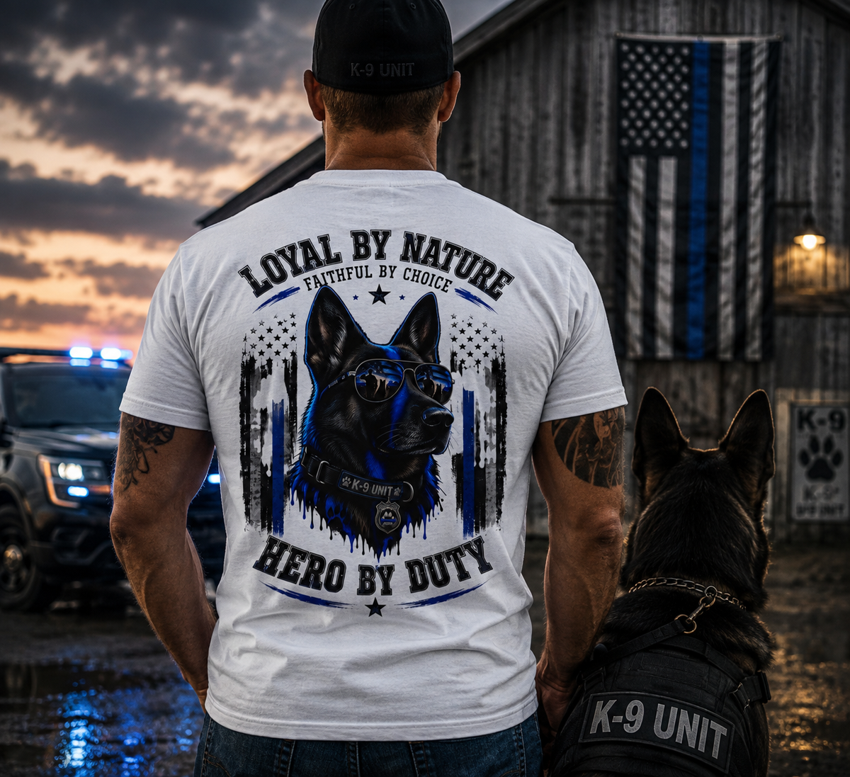 K9 Tribute T-Shirt — "Loyal by Nature, Hero by Duty" Police Dog Tee