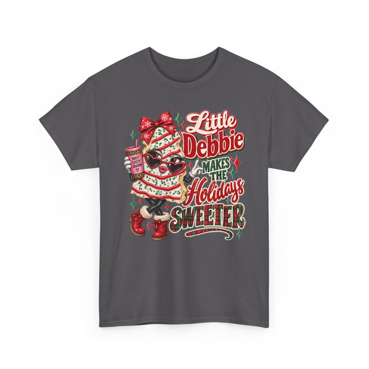 T-Shirt — "Little Debbie Makes the Holidays Sweeter" Christmas Graphic Tee