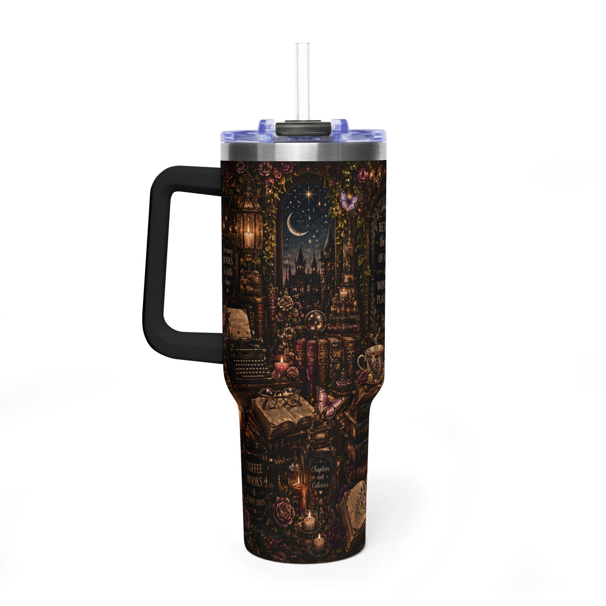 40oz Bookish Vacuum Tumbler — 'Between the Pages' Cozy Reading Travel Mug