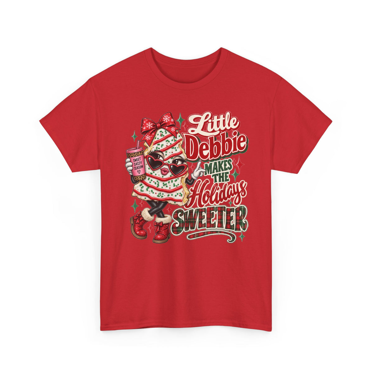 T-Shirt — "Little Debbie Makes the Holidays Sweeter" Christmas Graphic Tee