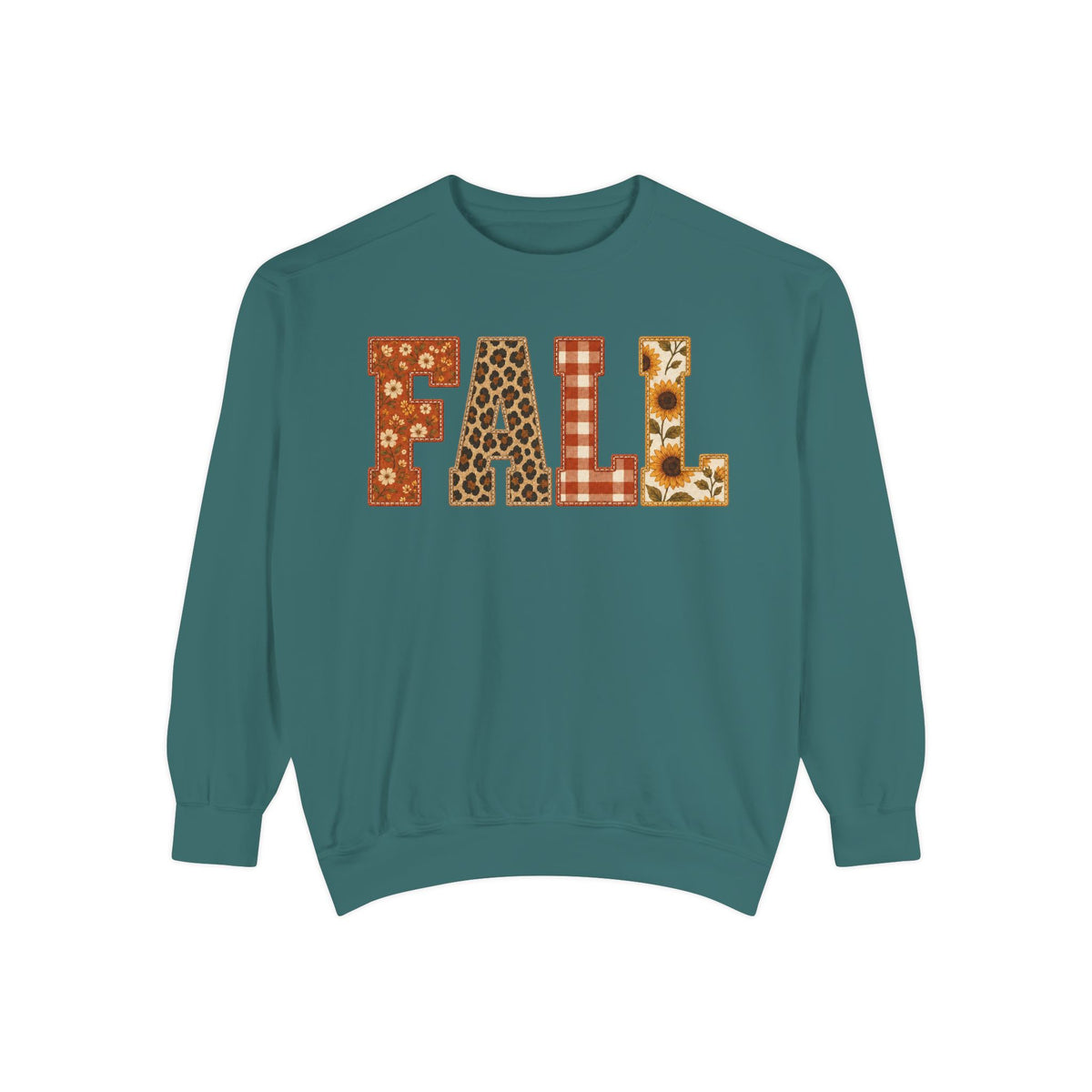 FALL Sweatshirt | autumn sunflower plaid floral