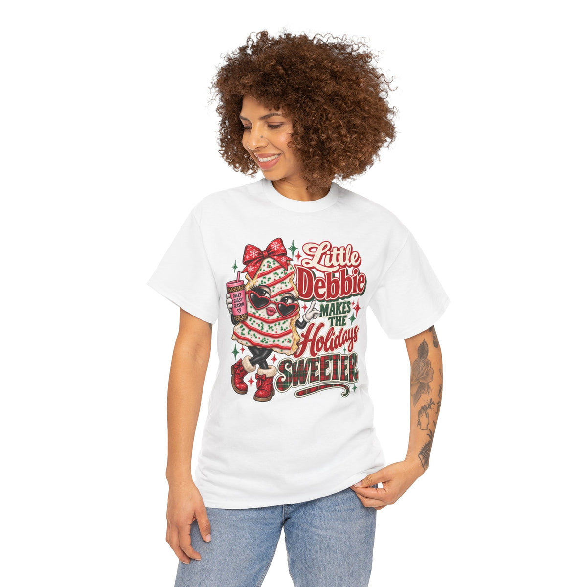T-Shirt — "Little Debbie Makes the Holidays Sweeter" Christmas Graphic Tee
