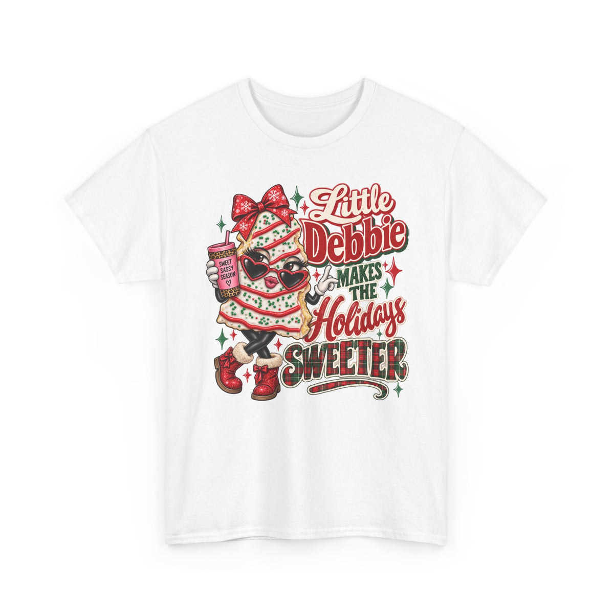 T-Shirt — "Little Debbie Makes the Holidays Sweeter" Christmas Graphic Tee