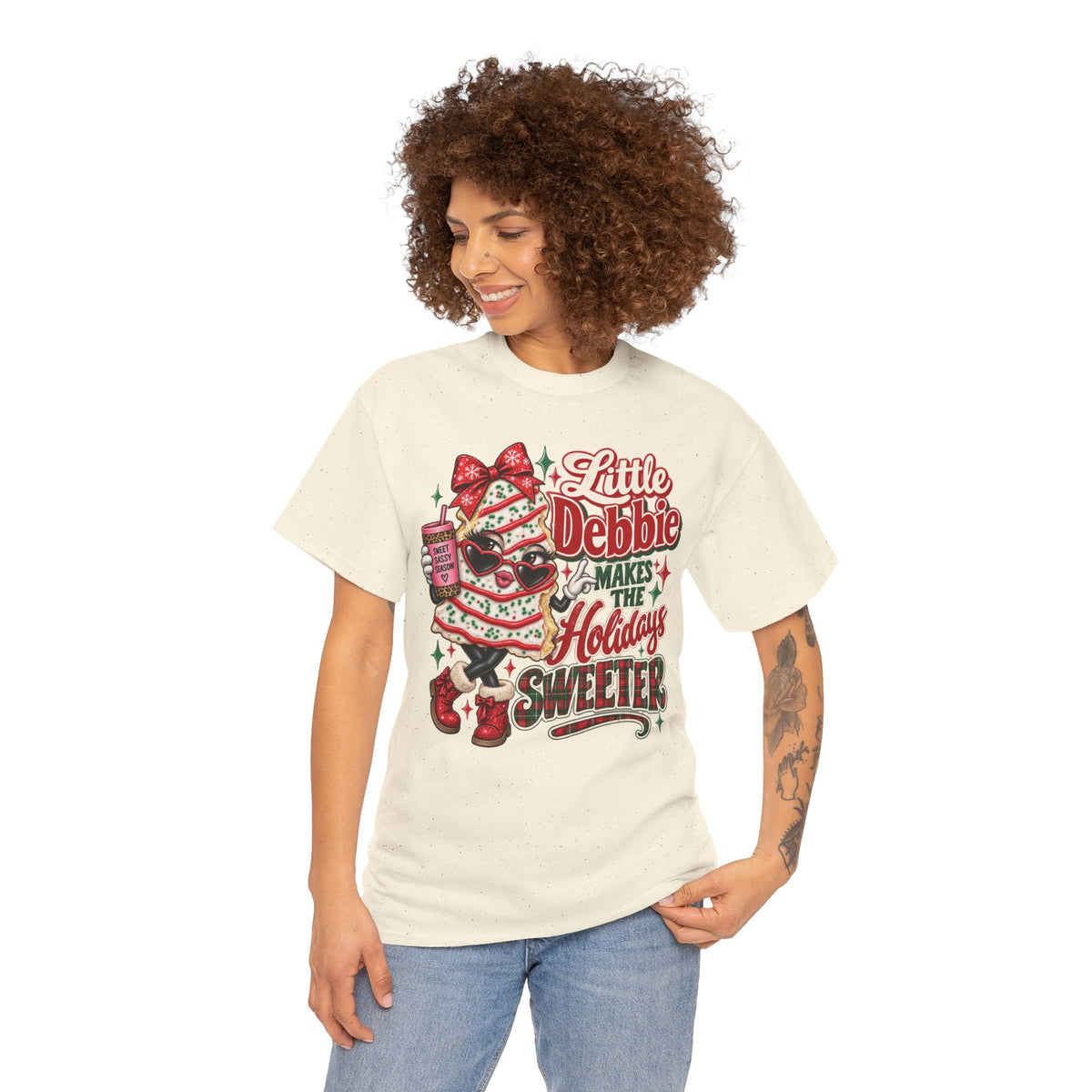 T-Shirt — "Little Debbie Makes the Holidays Sweeter" Christmas Graphic Tee