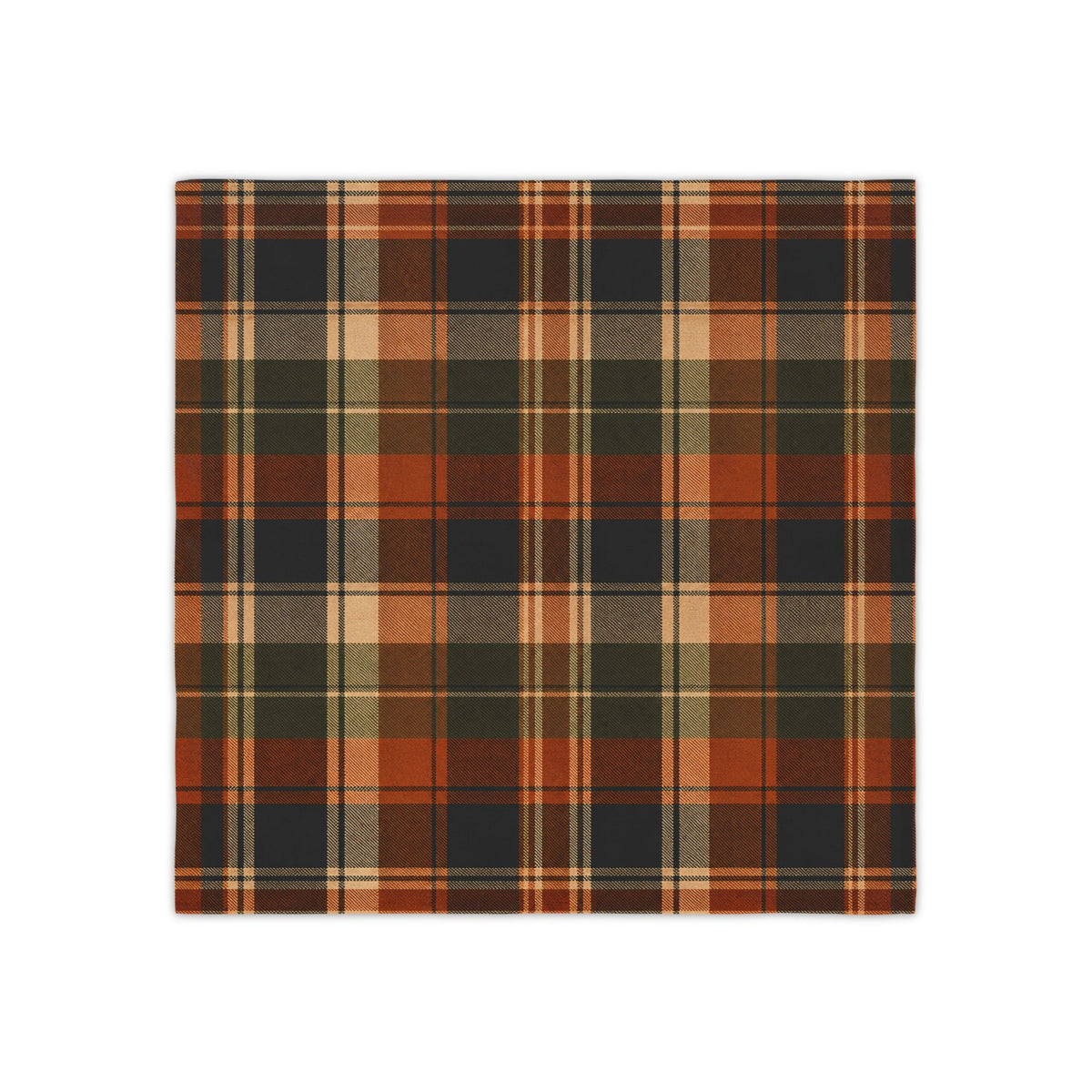 Autumn Plaid Napkins 4-Set | Rustic Fall Plaid Dinner Napkins