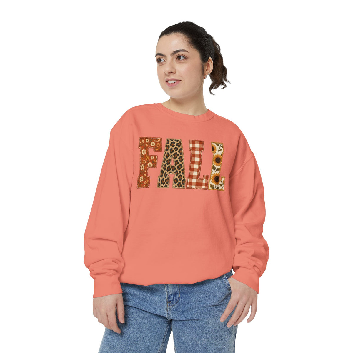 FALL Sweatshirt | autumn sunflower plaid floral