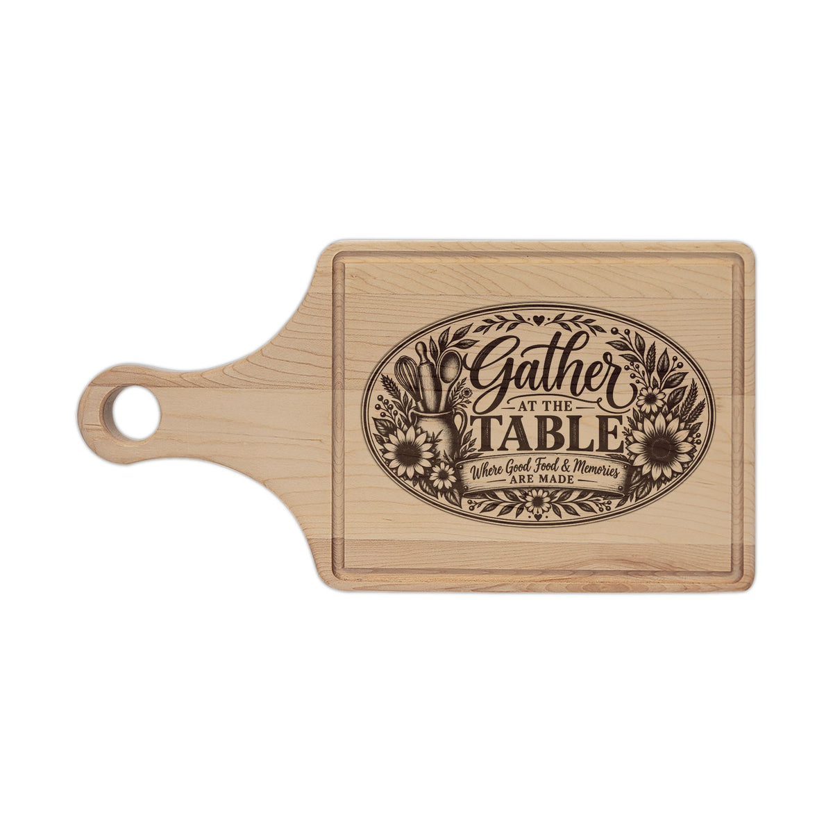 Gather at the Table Engraved Wooden Cutting Board
